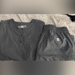 Casual Gray Henley Top - Unbranded